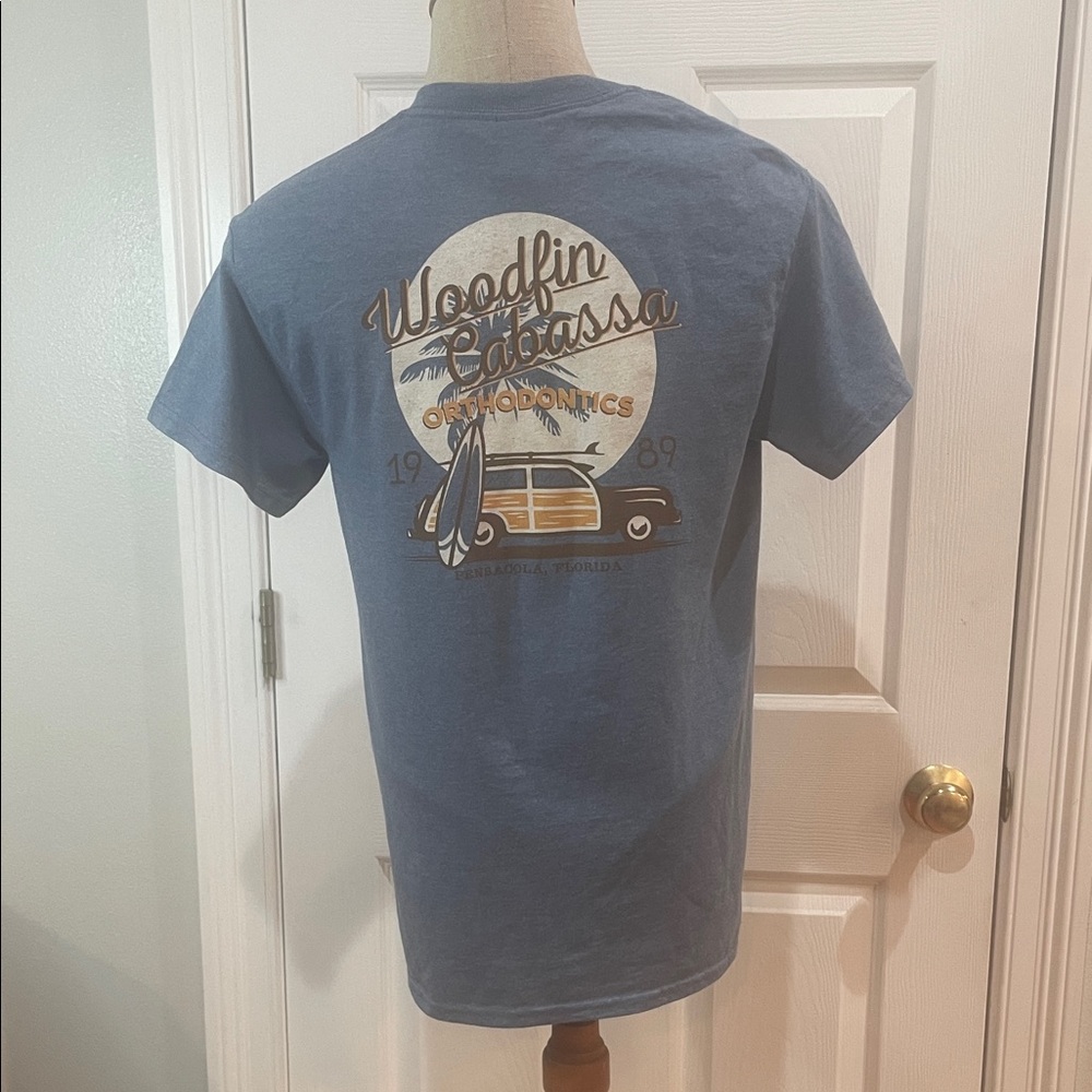 Gildan ultra cotton Surf short sleeve T-shirt blue unisex adult Tee mens women S